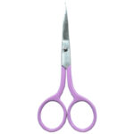 A pair of 4'' Lady Embroidery Scissors with soft-grip handles, available in assorted colors.