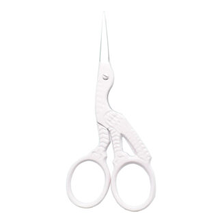Precision-crafted embroidery scissors, 3.5” in with Light Peach powder coating and mirror finish blades.