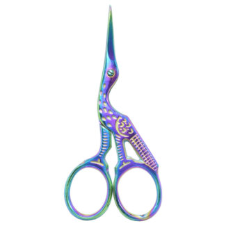 Stork Scissors - 3.5'' embroidery scissors with Plasma coating Rainbow or Multi full.