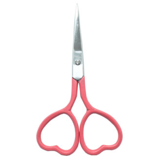 Heart-shaped embroidery scissors, 4'' in size, available in various colors, crafted with high-quality materials. Mate Red