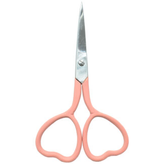 Heart-shaped embroidery scissors, 4'' in size, available in various colors, crafted with high-quality materials. Coral