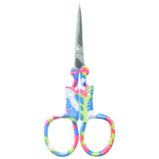 Embroidery scissors featuring a charming butterfly-shaped design.