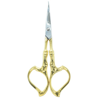 Gold eye ring-shaped embroidery scissors for crafting projects
