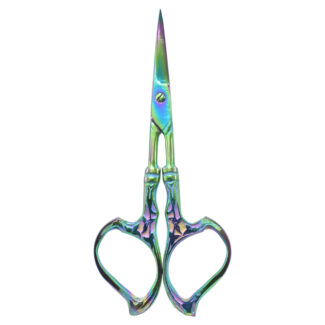 Rainbow eye ring-shaped embroidery scissors for crafting projects