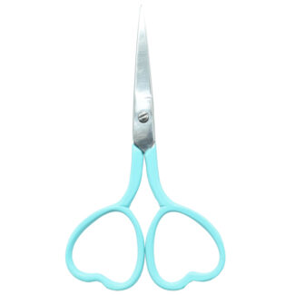 Heart-shaped embroidery scissors, 4'' in size, available in various colors, crafted with high-quality materials. Mint Green