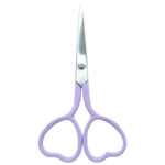 Heart-shaped embroidery scissors, 4'' in size, available in various colors, crafted with high-quality materials. Lavender dark Purple
