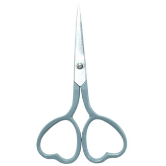 Heart-shaped embroidery scissors, 4'' in size, available in various colors, crafted with high-quality materials. Grey