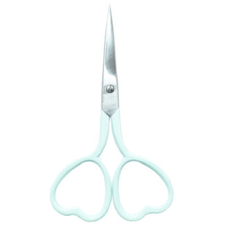 Heart-shaped embroidery scissors, 4'' in size, available in various colors, crafted with high-quality materials. Light Green