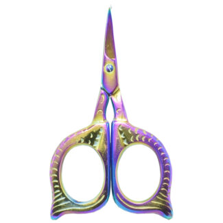 Owl-shaped embroidery scissors featuring whimsical designs for crafting.