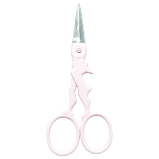 Embroidery scissors with playful rabbit-shaped design and powder coating.