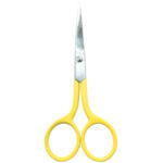 A pair of 4'' Lady Embroidery Scissors with soft-grip handles, available in assorted colors.