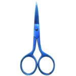 A pair of 4'' Lady Embroidery Scissors with soft-grip handles, available in assorted colors.