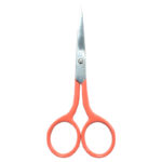 A pair of 4'' Lady Embroidery Scissors with soft-grip handles, available in assorted colors.