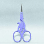 Blue Cat Style Embroidery Scissors, 3.5 inches, with powder-coated handle and mirror finish blade, made from forged stainless steel in Pakistan.